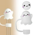 thumbnail image 2 of MOQIN Halloween Straw Cover Cap for Stanley Cup 40oz/30oz Tumbler, 10mm Reusable Cute Ghost Drinking Straw Topper Accessories, Portable Protector Plugs Decorations Gifts for Party Halloween, 2 of 9