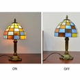 thumbnail image 3 of Kiven Tiffany Plug in Table Lamp, Dimmable Desk Lamp with Glass Lampshade with Timing Setting, 3 of 7