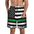 thumbnail image 1 of Goofa American Flag Printed Mens Swim Trunks Summer Quick Dry Short Beach Swimwear Bathing Suits-Large, 1 of 6
