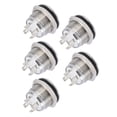 thumbnail image 4 of 5Pcs Stainless Steel Button Switch Flat Top Button With LED Self Reset Power Accessories 12mm, 4 of 8