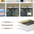 thumbnail image 6 of Reflections under The Moon Storage Basket Soccer Plaid Fabric Hoard Box Oversized Collapsible Closet Organizer with Metal Iron Frame 16.9×11.4×7.7in, 6 of 8