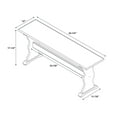 thumbnail image 3 of Linon Chelsea Farmhouse Dining Bench, Walnut, 3 of 3