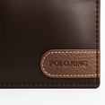 thumbnail image 3 of Cartera negra para hombre Curve café de piel sintética Polo, 3 of 5