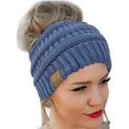 thumbnail image 1 of GFDYREE Bonnet Chignon en Tricot de Qualité CC (Denim Foncé), 1 of 1