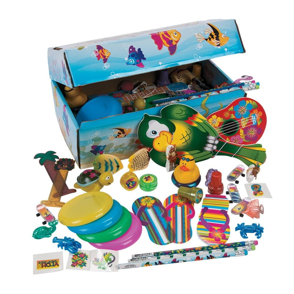 Play Day Treasure Chest with 20-Piece Sand Toys, Pink