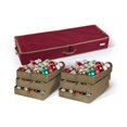 thumbnail image 2 of Covermates Keepsakes Adjustable Underbed Ornament Storage Bag, Carrying Handles, Padded Protection - Holiday Storage-Red, 2 of 9
