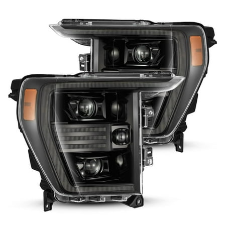 AlphaRex 21-23 Ford F150 PRO-Series Halogen Projector Headlights Alpha-Black