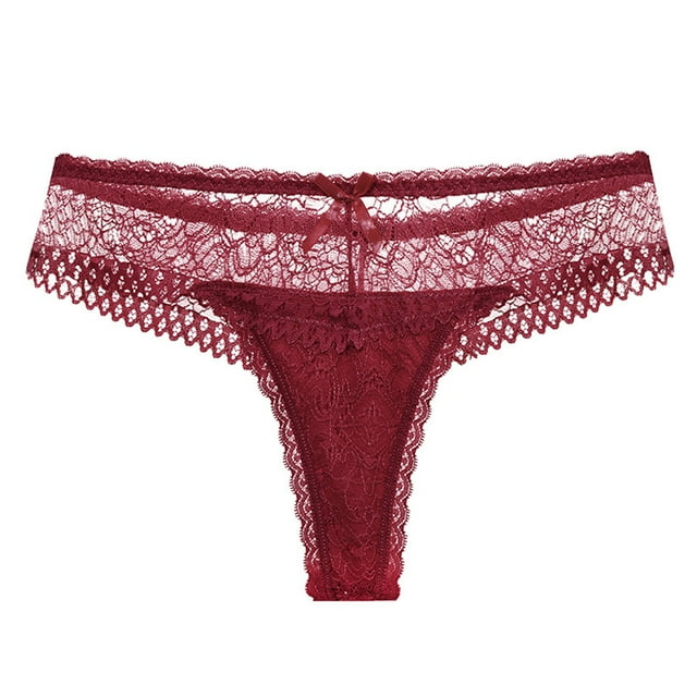 Guzom Underwear for Women Lace High Cut Cheeky Low Rise Hipster G