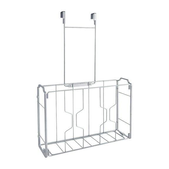 Auledio 2 Pack Over the Door Organizer Wall Mount Cabinet Storage Holder, Silver