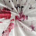 thumbnail image 2 of Women Elegant Abstract Print Short Sleeve V-Neck Dress Summer Red, 2 of 3