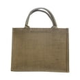 thumbnail image 2 of Burlap Tote Bag Set with Handles, Waterproof Reusable Blank Water Resistant Grocery Bags Large Jute Tote for Women Bridesmaid Gift Beach Shopping Wedding Travel DIY, J, 2 of 3