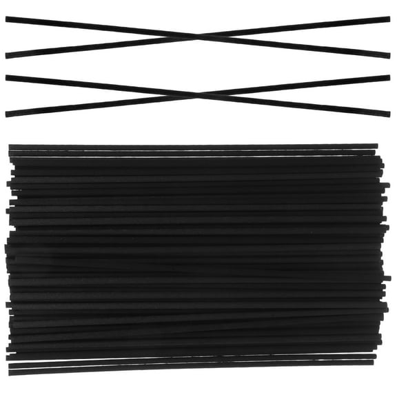 FONDOTIN MLINS 100pcs Fiber Reed Diffuser Sticks for Essential Oil Aroma Scented Diffuser Refill Replacement in Black