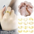 thumbnail image 2 of Estbridge 12PcsSet Jewelry SilverGoldRose Gold Toe Aolly Rings Gifts Women, 2 of 8