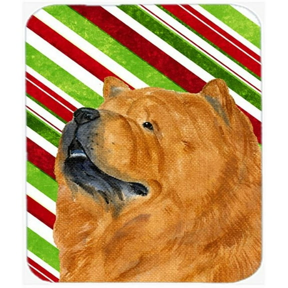 Chow Chow Candy Cane Holiday Christmas Mouse Pad, Hot Pad Or Trivet