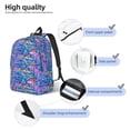 thumbnail image 4 of Lsque Colorful Mushrooms Pattern Canvas Daypack, Durable Backpack, High-quality Versatile Backpack,Vintage Compact Backpack-Medium, 4 of 6