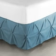 thumbnail image 3 of Nestl 14" Tailored Pinch Pleated Bed Skirt - Hotel Luxury Double Brushed Microfiber Pintuck Decorative Dust Ruffle, King, Blue Heaven, 3 of 9