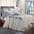 thumbnail image 2 of Annie Blue Floral Ruffled King Coverlet 80x76+27, 2 of 3