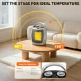 thumbnail image 2 of Riedhoff Electric Space Heater 1500W/750W, 2-in-1 Fast Heating Ceramic Desk Heater & Fan, Silver, 2 of 7