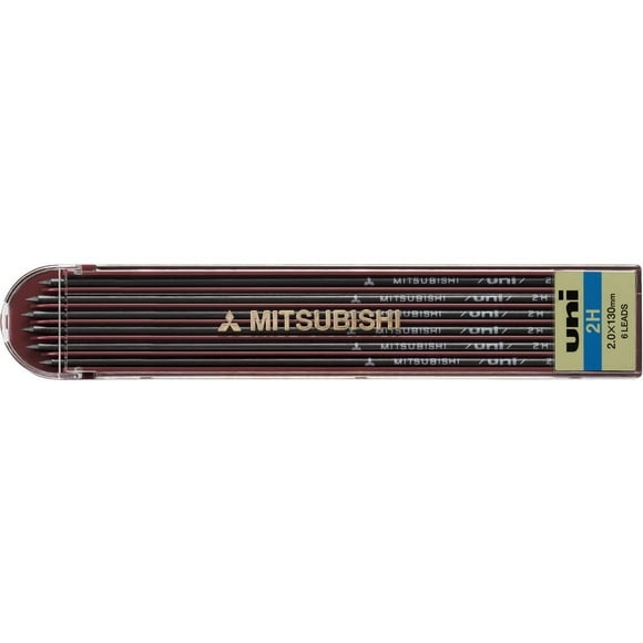 Portalápices Uni Drop 2.0 mm 2H (ULN2H) de Mitsubishi