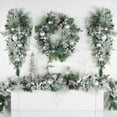 thumbnail image 3 of Northlight Flocked Pine Artificial Christmas Wreath with Iridescent Ornaments 24-Inch Unlit, 3 of 5