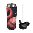 thumbnail image 2 of Yiaed Colorful Floral Flamingo Print Water Bottle with Straw Lid, Stainless Steel Double Wall Insulated Water Bottle | Leak-Proof and Spill-Proof Water Bottle, 2 of 8