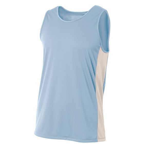 A4 Pacer Singlet For Men in Lt Blue/White | N2009