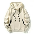 thumbnail image 4 of NLLSHGJ Work Hoodies for Men Heavy Male Solid Color Hooded Pullover Sweatshirt Color Blocked Zipper Pocket Design Sweatshirt Custom Hoodies for Men Custom Hoodies for Men Big and Tall, 4 of 4