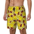 thumbnail image 2 of Haiem Duck With Star Sunglasses Men'S Quick-Dry Swim Trunks: Comfortable Beach Shorts With Mesh Lining And Pockets - Ideal For Swimming And Sunbathing Large, 2 of 9