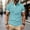 #119-Sky Blue, variant on Men's Solid Color Color Block Button Short Sleeve Camp Collar Top Shirt Sky Blue XXL Gifts for Father