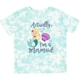 thumbnail image 3 of Inktastic Actually Im a Mermaid with Seashell and Bubbles Girls Toddler T-Shirt, 3 of 5