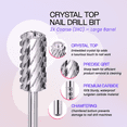 thumbnail image 3 of USA PANA Professional 3/32" Shank Size - Crystal Top Large Barrel Carbide Bit - Nail Drill Bit for Dremel Machine (3X Coarse, Silver), 3 of 7