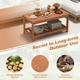 thumbnail image 6 of Topbuy Storage Hardwood Coffee Table with Instructions, Brown/Natural, 6 of 8