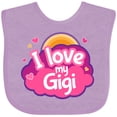 thumbnail image 3 of Inktastic I Love My Gigi Grandma Grandchild Girls Baby Bib, 3 of 4