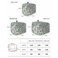 thumbnail image 2 of Spring Floral Small Toaster Cover 2 Slice, Kitchen Appliance Covers, Daisy Eucalyptus Leaves Black White Plaid Toaster Oven Cover with Loop, Bread Machine Cover Polyester Dust Cover Protection, 2 of 4