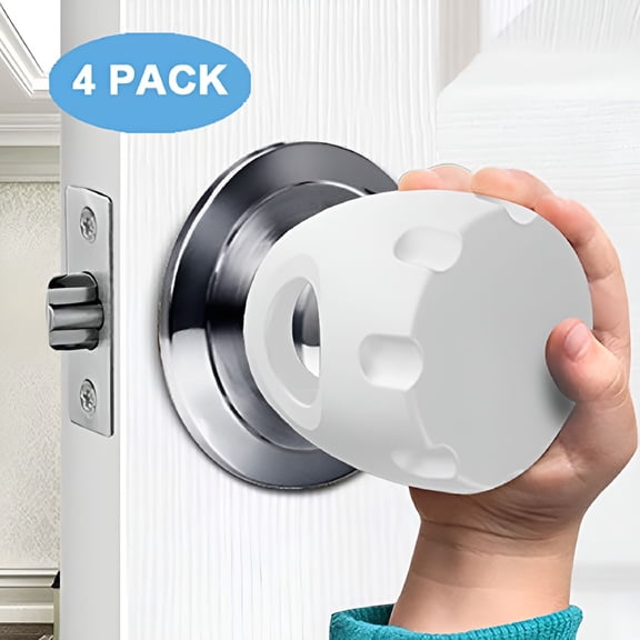 XIBUFE Child Proof Door Knob Covers, Toddler Door Locks, Baby Proof Safety Locks for Doors
