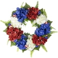 thumbnail image 1 of Independence Day Wreath Hung On The Front Door For Decorating Windows Porches Easter And Other Holidays Plastic Wreath Size 17.71 Inches, 1 of 6