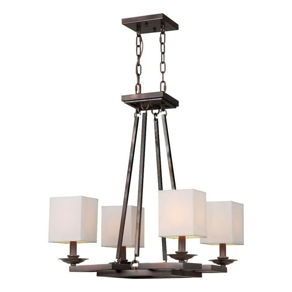 Forte Lighting 7038-04 4 Light 1 Tier Chandelier - Bronze