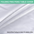 thumbnail image 4 of 65x28x73'' Folding table tennis Table Cover Waterproof 420D Oxford Table Tennis Cover with Zipper, Gray, 4 of 8