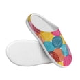 thumbnail image 3 of Kdxio Colorful Wool Balls Women's Men's Slippers Plush Slip-On House Slipper for Winter Indoor Soft Cushion Non-slip Fluffy Slides Slippers-11, 3 of 7