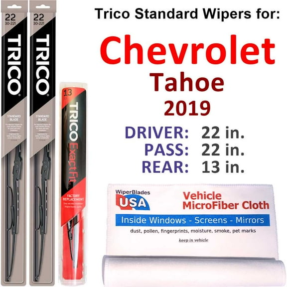 2019 Chevrolet Tahoe Wiper Blades (Set of 3) w/Rear Wiper