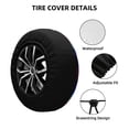 thumbnail image 2 of Lsque Yellow Blue Mexican Blanket Stripes Pattern Tire Covers - Tough Tire Wheel Protector for Truck, SUV, Trailer, Camper, RV-15 inch, 2 of 6