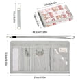 thumbnail image 3 of JIALIOU Nylon Trifold Card Wallet with ID Window Zipper Pocket for Men Women Teen Cute Otter with Sunglasses, 3 of 7