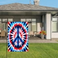 thumbnail image 3 of Amhnf Tie Dye Peace Sign Garden Flag For Home Outdoor Garden Yard Decor 12x18 inch, 3 of 5