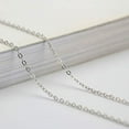 thumbnail image 3 of Colgante de clavícula con cadena en forma de O brillante de plata esterlina con cadena de cola extendida Cadena cruzada brillante de moda, 3 of 4