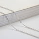 thumbnail image 3 of Colgante de clavícula con cadena en forma de O brillante de plata esterlina con cadena de cola extendida Cadena cruzada brillante de moda, 3 of 4
