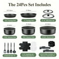 thumbnail image 7 of 24-Piece Nonstick Cookware Set with Removable Double-Lock Safety Handles, Stackable Space-Saving Design, PFOA & Cadmium Free, Kitchen Pots and Pans Set for All Cooking, 7 of 7