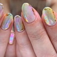 thumbnail image 5 of Uñas postizas, medias uñas, estilo francés, aptas para mujeres embarazadas, sin olor, duran 14 días, hechas a mano, uñas cortas, juego de uñas., 5 of 5