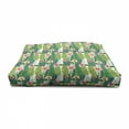 thumbnail image 3 of Aloha Pet House, Banana Leaves with Colorful Blossoms of Hawaiian Flowers Nature Theme Print, Outdoor & Indoor Portable Dog Kennel with Pillow and Cover, 5 Sizes, Multicolor, by Ambesonne, 3 of 4