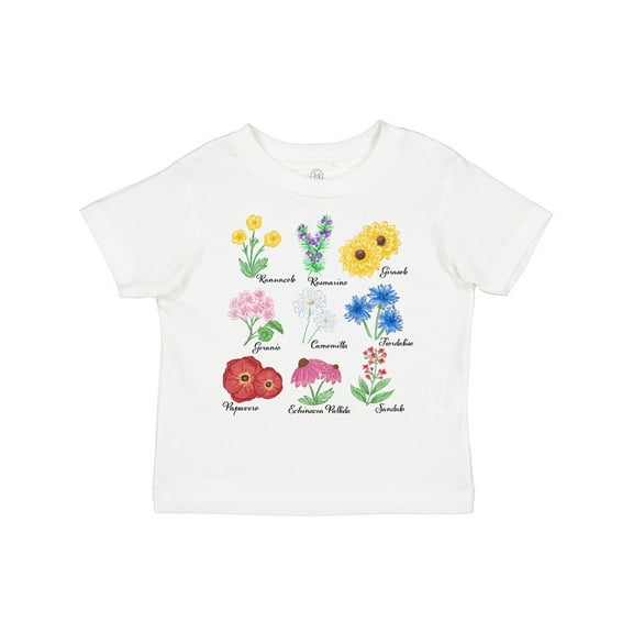 Inktastic Italian Wild Flower Chart Boys or Girls Toddler T-Shirt