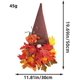 thumbnail image 5 of Corona de otoño artificial para puerta de entrada con gnomo, peonía, hojas de arce, corona hecha a mano, 20.0 in (naranja), 5 of 5